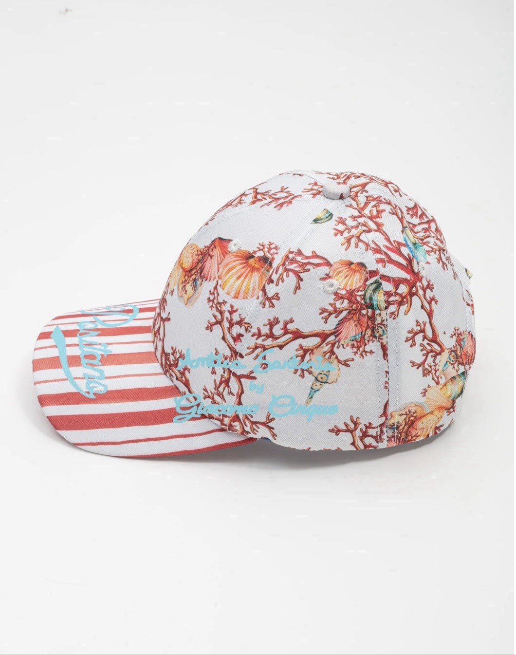 Antica Sartoria Positano Coral Red Cap Baseball Hat NWT