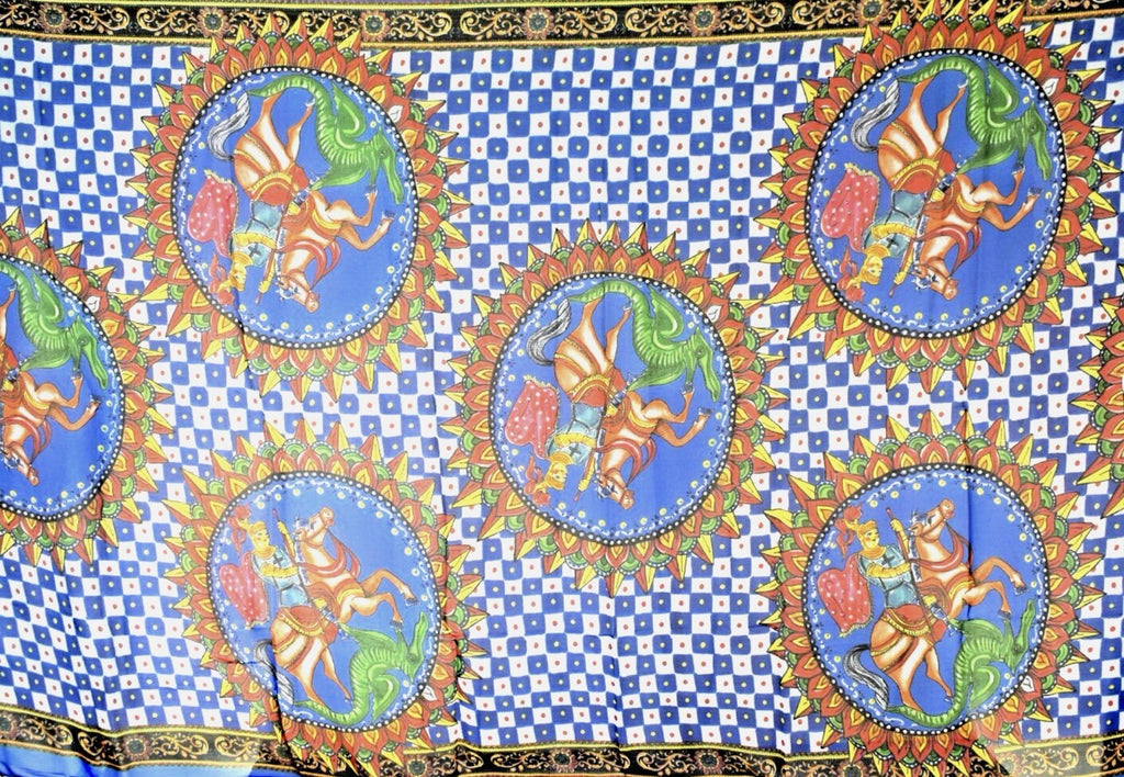 ANTICA SARTORIA 2024 THE KNIGHTS ARE BACK SCARF 40x70 NWT POLYCHIFFON