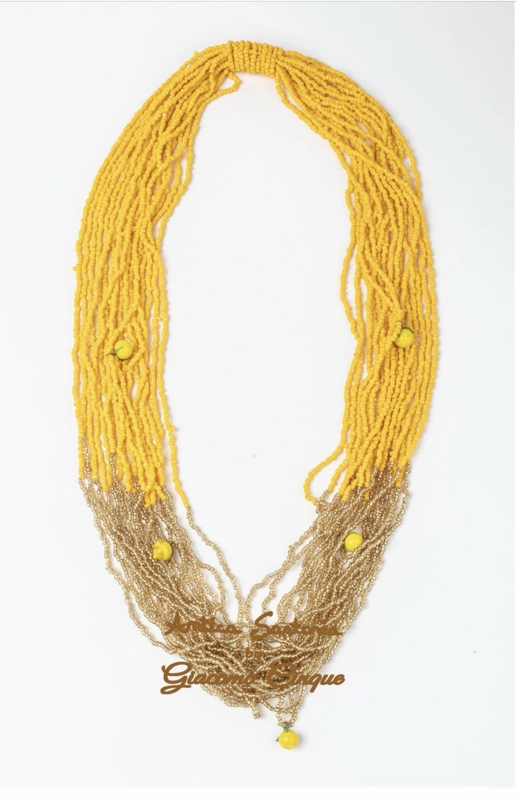 Antica Sartoria 2025 Gold Yellow 🍋 Beaded Necklace