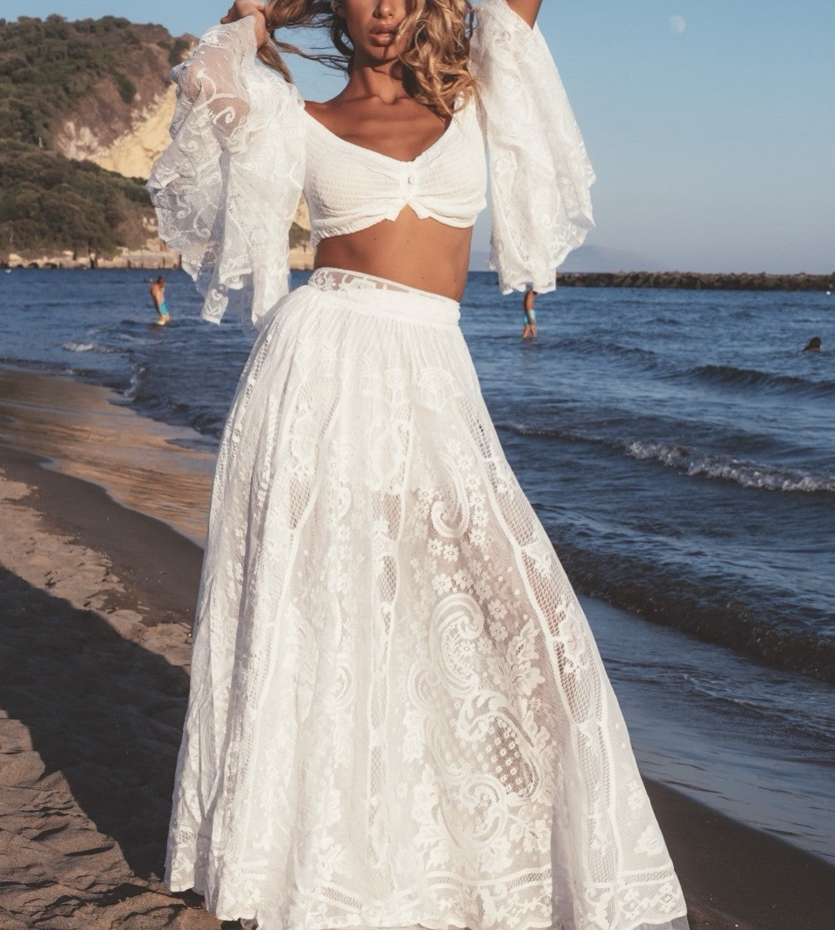 ANTICA SARTORIA 2025 WHITE LACE SKIRT WITH SLIP ONLY NWT ONE SIZE