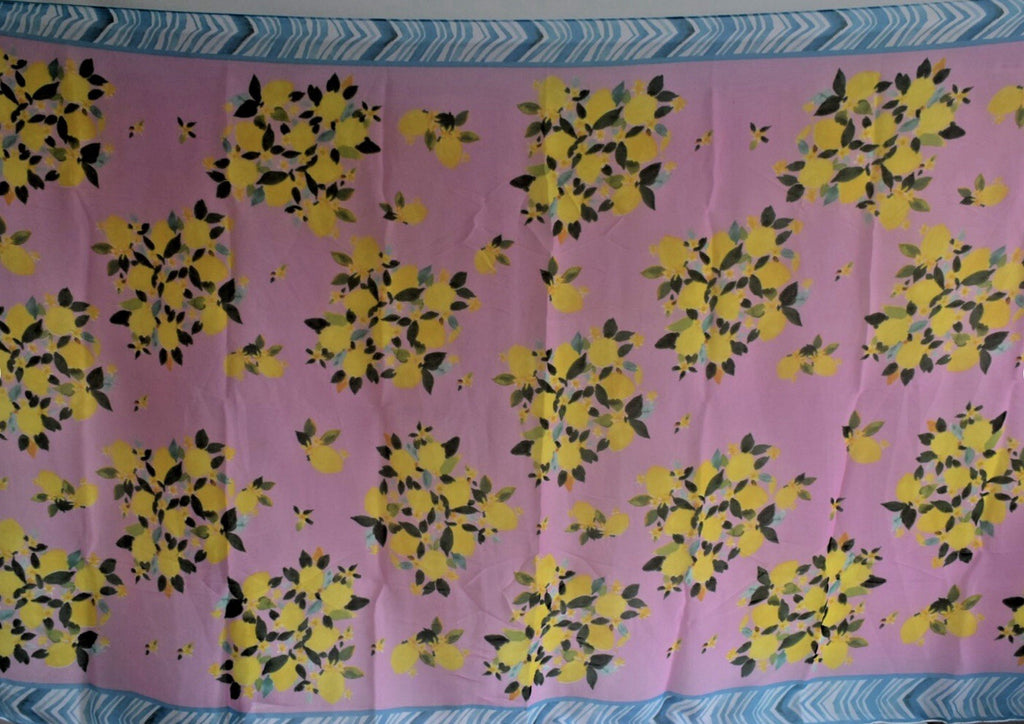 Antica Sartoria Pink With Lemon Chiffon Scarf NWT sarong 40x70