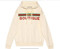 GUCCI Boutique Print Sweatshirt Natural Creamy Multicolor Med NWT
