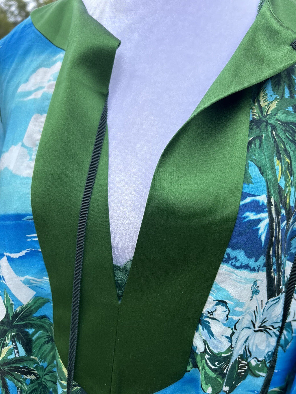 GUCCI LOVE PARADE souvenir from Los Angeles ocean print A LINE DRESS Size 42