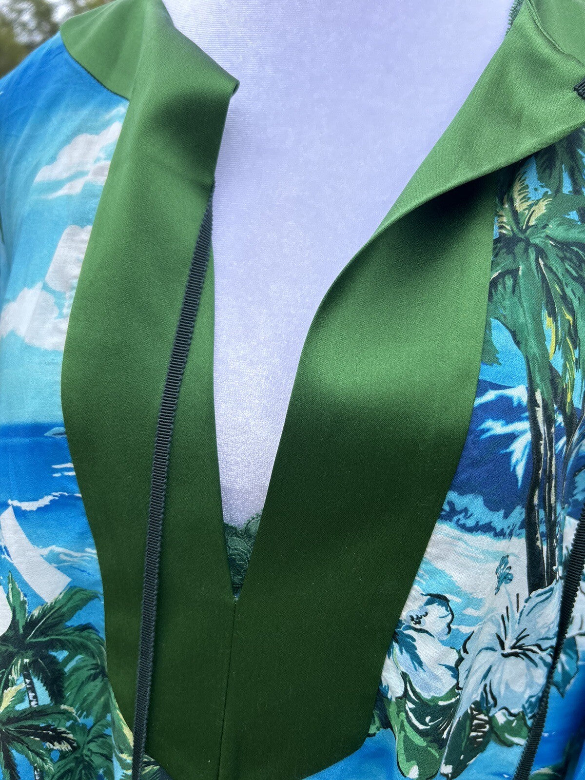 GUCCI LOVE PARADE souvenir from Los Angeles ocean print A LINE DRESS Size 42