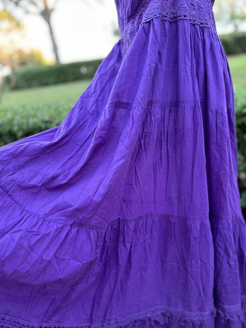 Antica Sartoria Gorgeous Purple Long Backless Lace Long Dress With Beads