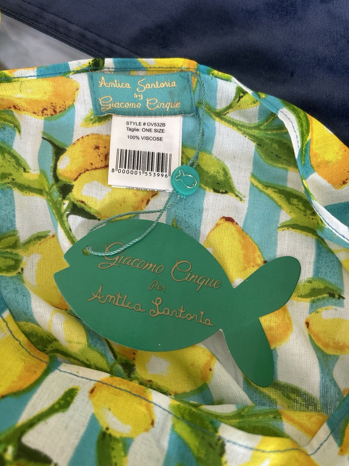 Antica Sartoria 2024 Lemon Flower Kaftan Mumu OS XXL