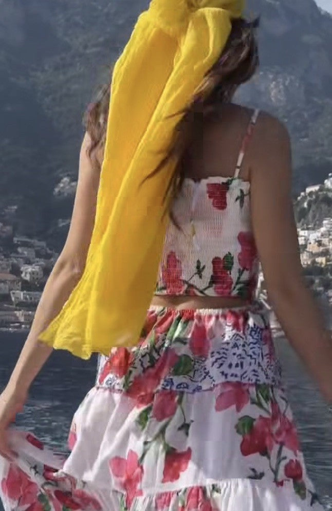 ANTICA SARTORIA 2026 Peek A Boo Back Roses Flowers Long Dress Gorgeous O/S