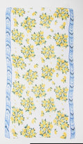 ANTICA SARTORIA 2025 WHITE WITH LEMONS COTTON SCARF 40x70