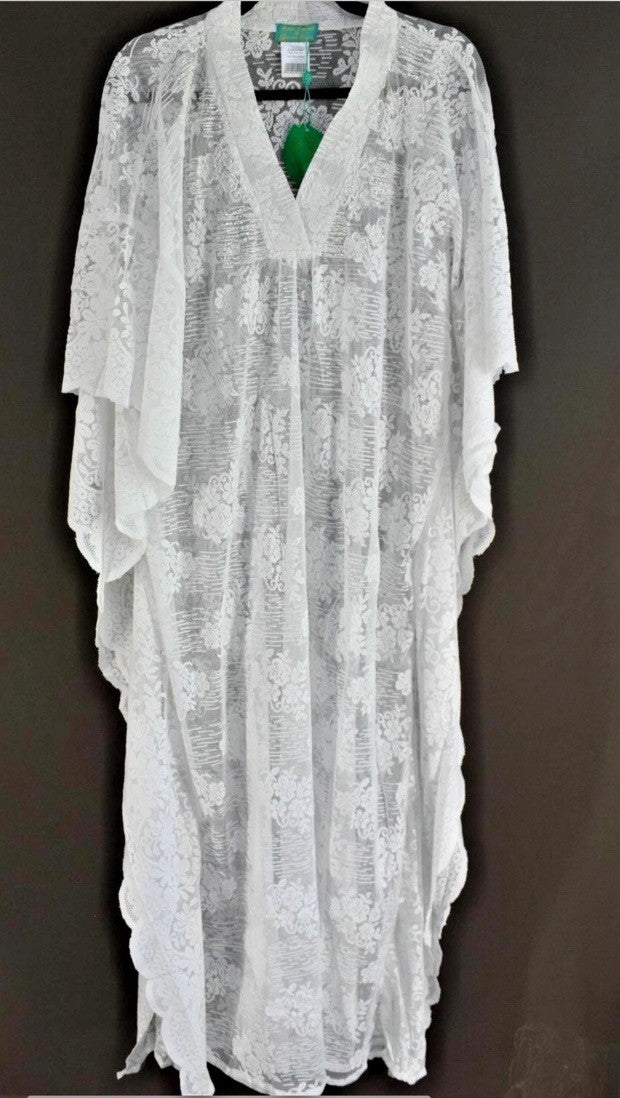 ANTICA SARTORIA 2024 WHITE LACE LONG MUMU/KAFTAN/DRESS NWT OS