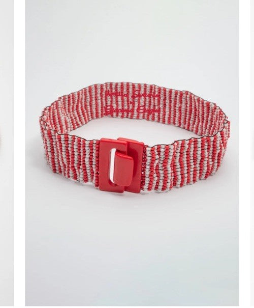 Antica Sartoria Red Expandable Belt Nwt O/S