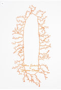Antica Sartoria Long Orange Beaded Could Be Doubled 30”Long Necklace NWT