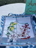 Antica Sartoria 2025 Positano Blue Lemon White Beach Tote Bag Nwt Gorgeous