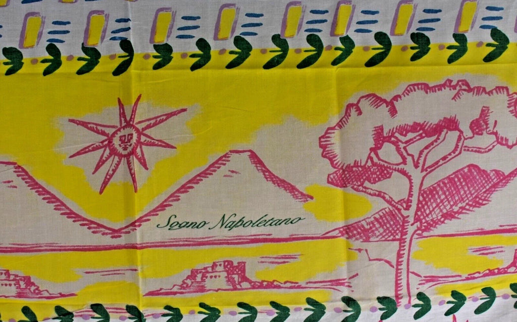 ANTICA SARTORIA 2024 LEMONS & THE SUN SCARF COTTON 40x70 NWT