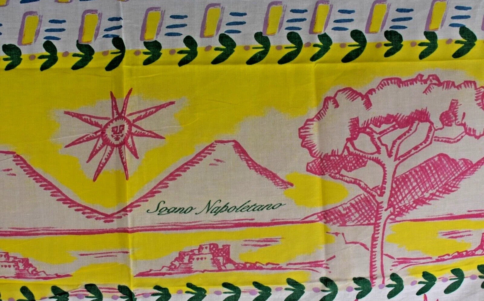 ANTICA SARTORIA 2024 LEMONS & THE SUN SCARF COTTON 40x70 NWT