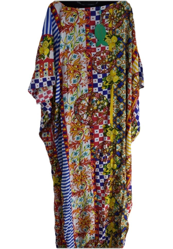 ANTICA SARTORIA 2024 SICILIAN WHEEL LONG MUMU/ KAFTAN/DRESS NWT  LAST ONE