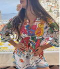 ANTICA SARTORIA 2025 Capri Clothline Tunic V NECK SHIRT NWT Medium
