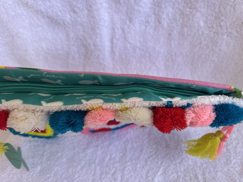 ANTICA SARTORIA 2025 EYE HEARTS CLUTCH BAG WHITE COLORFUL