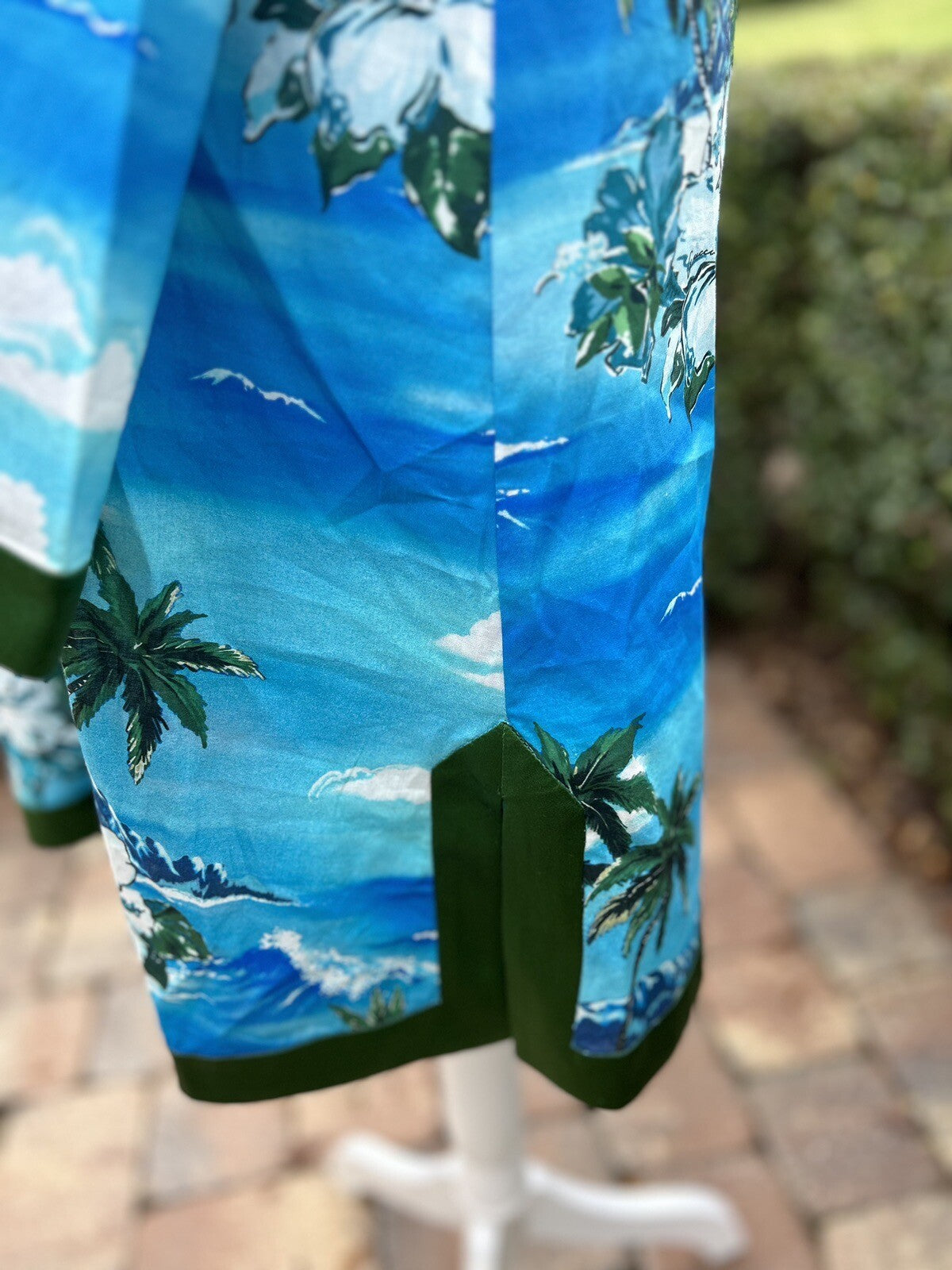GUCCI LOVE PARADE souvenir from Los Angeles ocean print A LINE DRESS Size 42