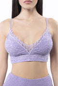 Antica Sartoria Beaded Smocked Back Bra-Lette Size 32-36D Nwt Perfect Lilac