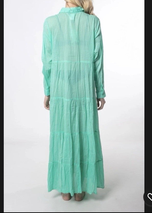 Antica Sartoria Aqua Kimono Style Dress With Pants NWT O/S