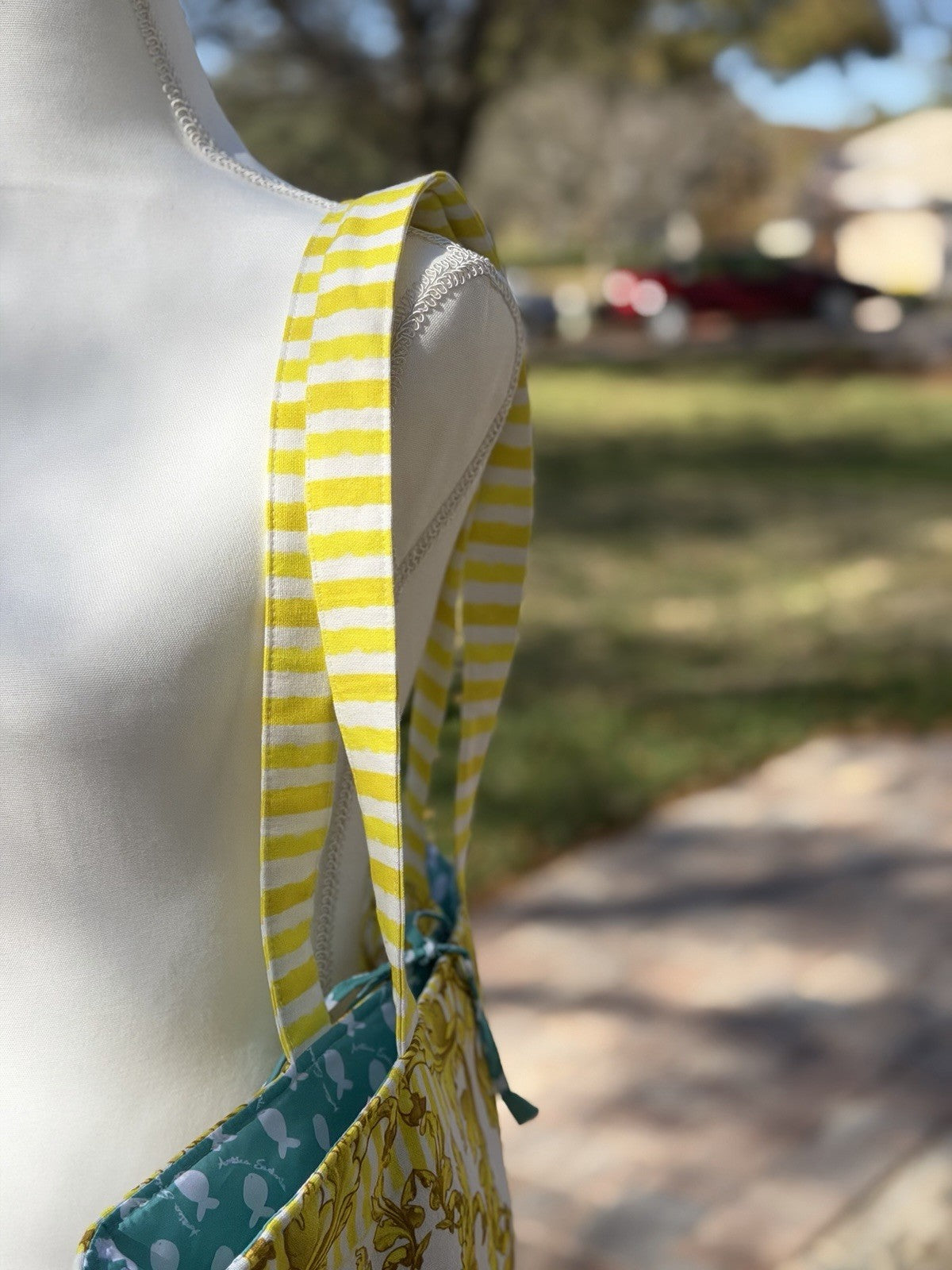 Antica Sartoria 2026 Golden Yellow Beach Tote Tie Top Bag NWT