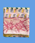 ANTICA SARTORIA 2024 LEMONS & THE SUN SCARF COTTON 40x70 NWT