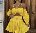 Antica Sartoria 2024 Gorgeous Yellow 2 Pcs Top Skirt NWT O/S