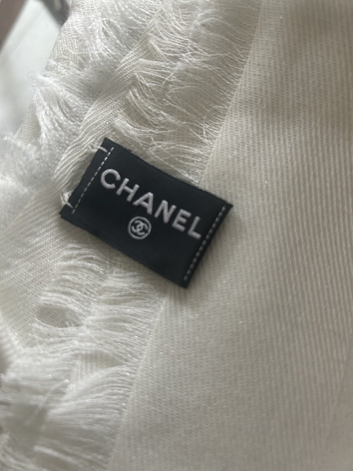 Chanel Stole Scarf Ivory NWT Gorgeous🤍 Gift Bag