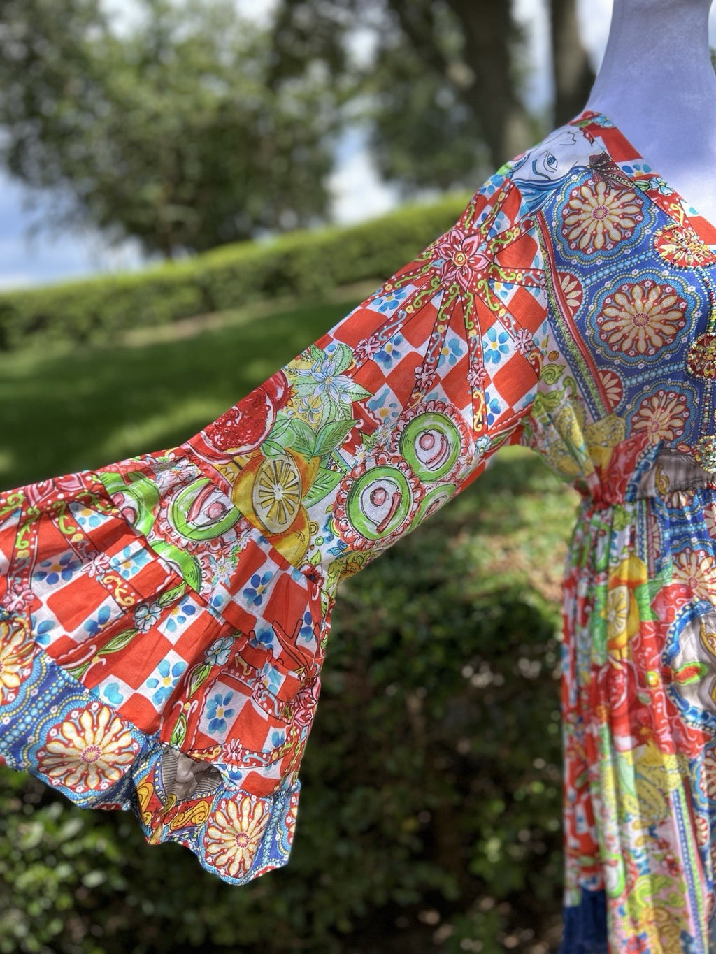 Antica Sartoria 2024 Colorful Beaded Kimono Cover Up NWT O/S