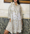 ANTICA SARTORIA 2023 ECRU / White A LINE SHIRT DRESS🤍🤎 L/XL