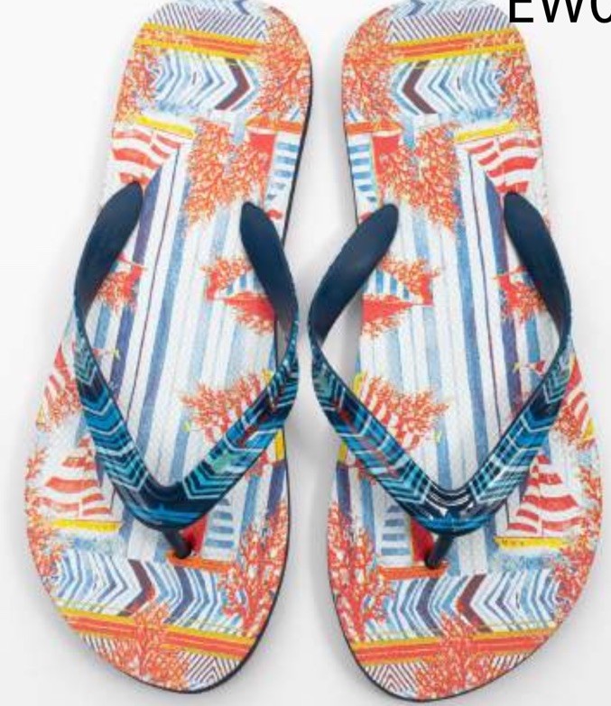 Antica Sartoria 2025 Flip Flops Blue & Sea Corals NWT 40-41