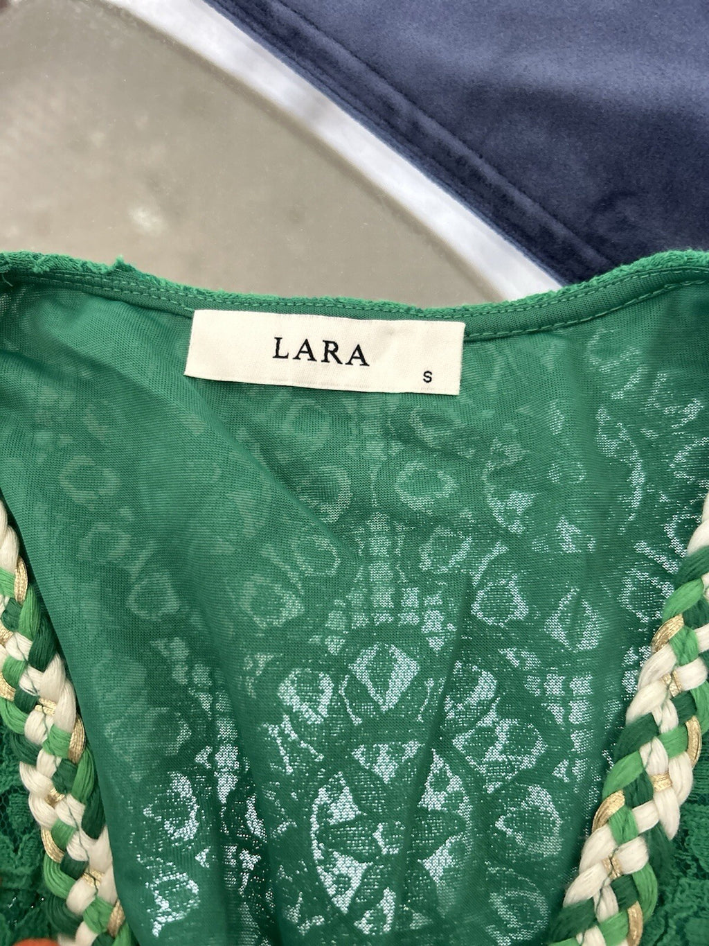 Made In Italy Dress Like Antica Sartoria Embroidered Gorgeous Green M