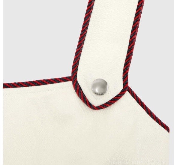 GUCCI 2024 RED WHITE AND BLUE SHORT STRAPPY DRESS NWT Size M