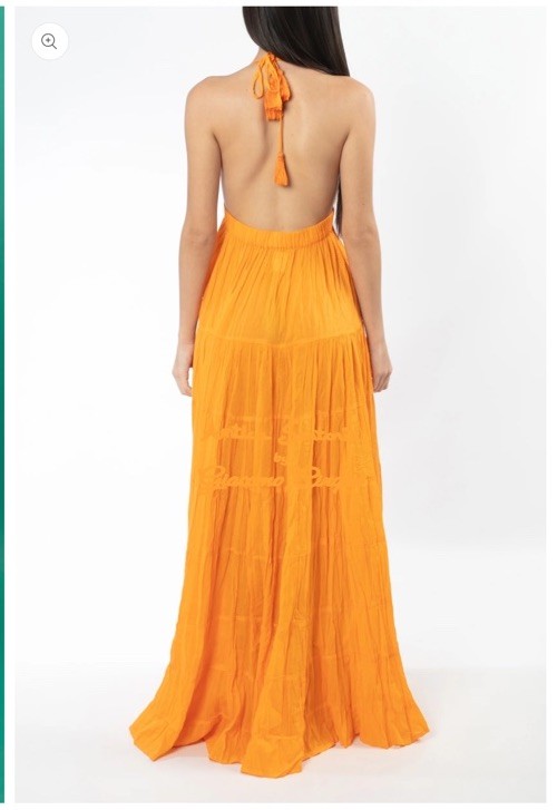 Antica Sartoria 2025 Gorgeous Cantaloupe Backless Long Dress NWT O/S