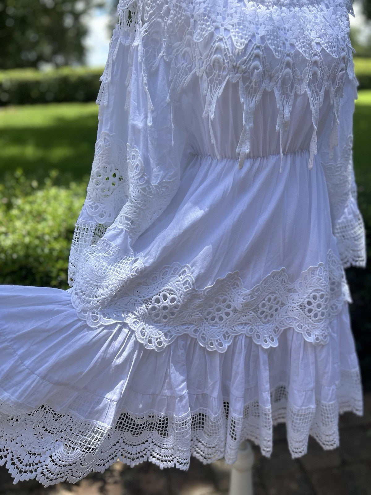 Antica Sartoria Short White Lace & Cotton Dress Gorgeous NWT O/S