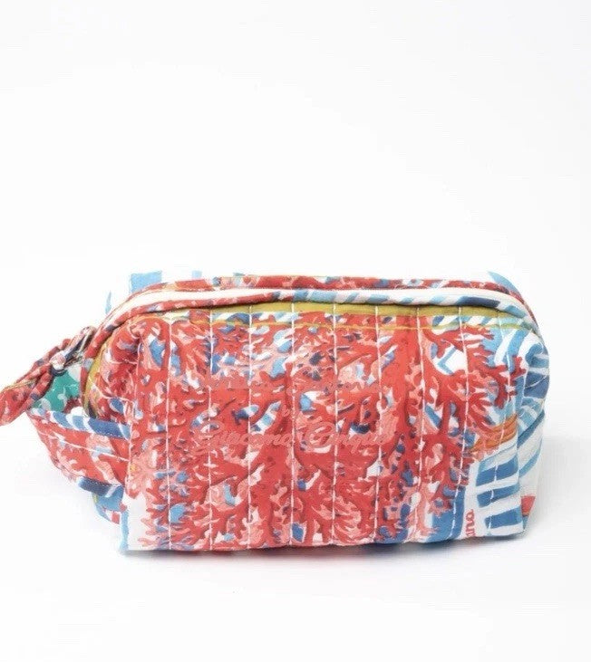 Antica Sartoria 2025 Corals & Boats Makeup Stuff Bag NWT