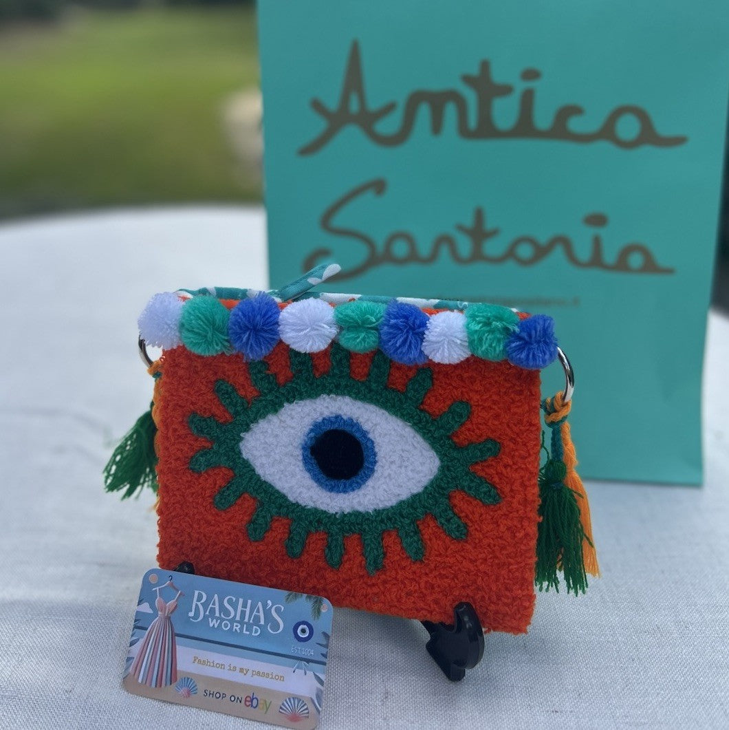Antica Sartoria 2025 Terry & POMPOM Eye Mini Clutch Nwt