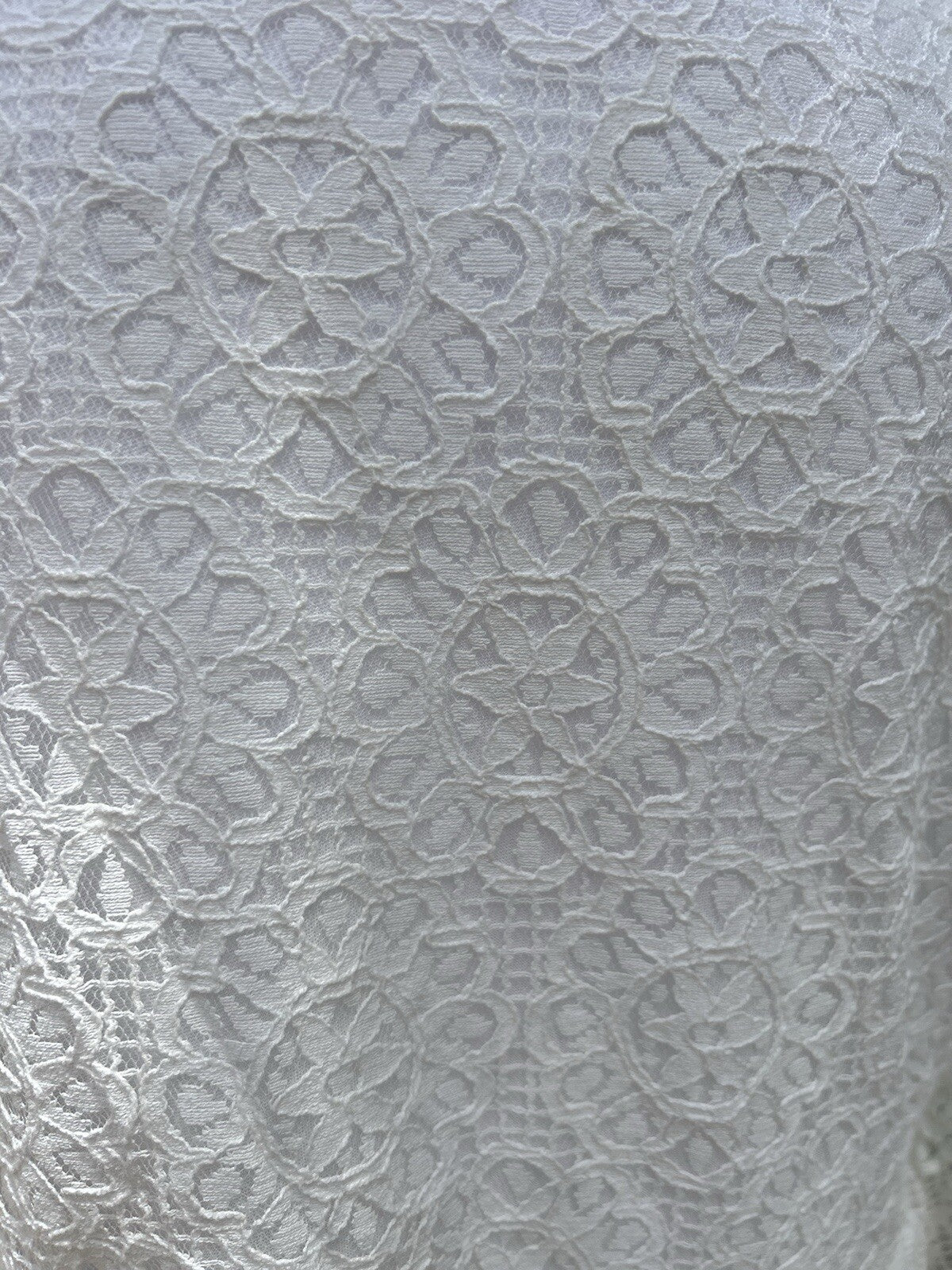 Made In Italy Like Antica Sartoria Beautiful Embroidered White Lace Like Dress L