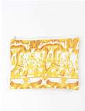 Antica Sartoria 2025 Lemon Yellow & White Zipper Clutch Laptop Bag NWT