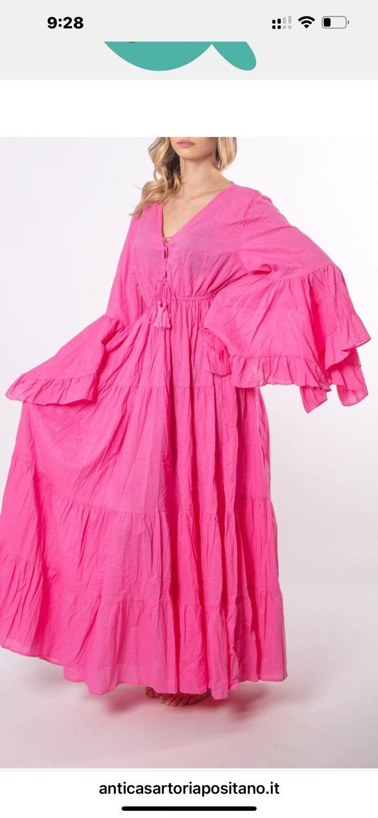 Antica Sartoria 2025 Hot Pink Flare Long Dress Gorgeous NWT O/S