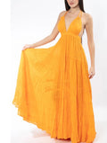 Antica Sartoria 2025 Gorgeous Cantaloupe Backless Long Dress NWT O/S