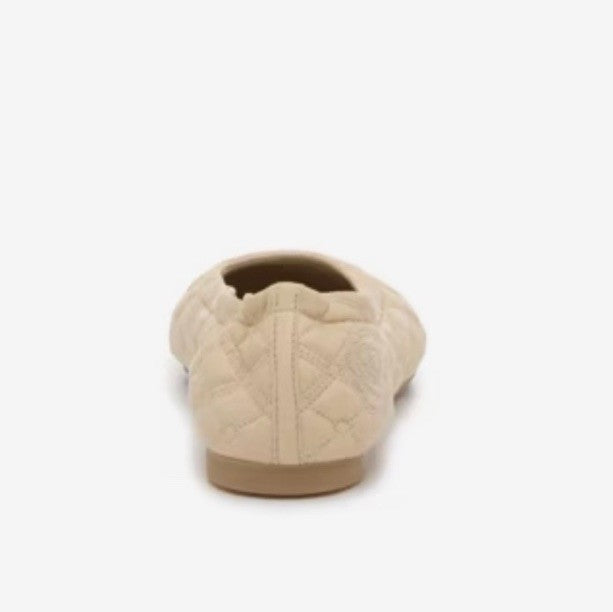 Burberry Beige Quilted Slip-On Ballerina Shoes NWT 38.5