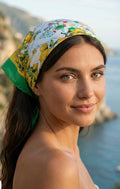 Antica Sartoria 2026 Green White Lemon Positano Poly Bandana Nwt