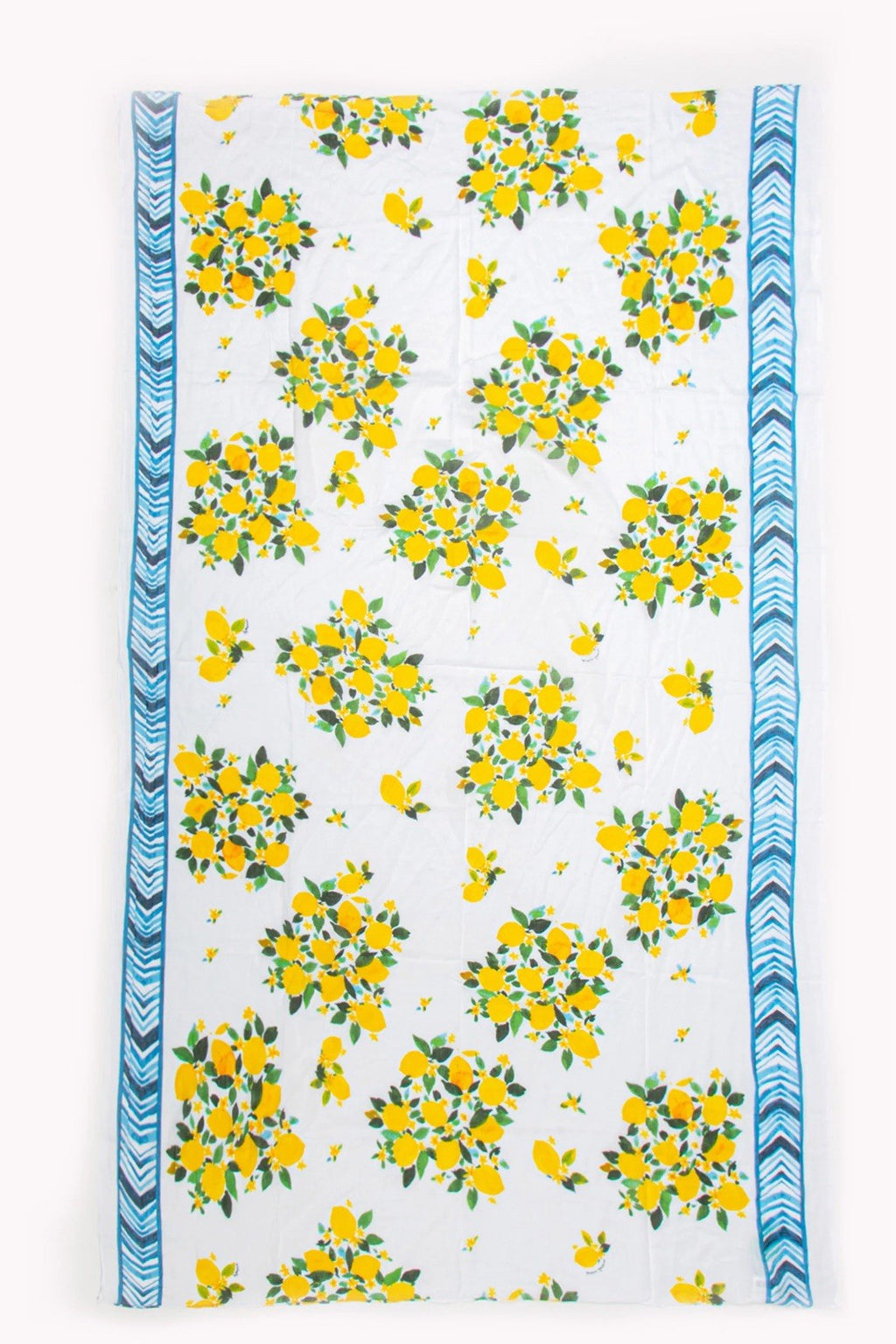 Antica Sartoria 2024 White & Blue Cotton Scarf NWT