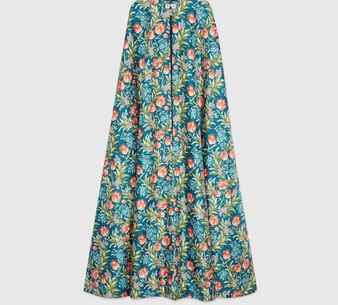 Gucci Floral Silk Cape Nojum collection Long Jacket Stunning NWT- Fits M- L 46IT
