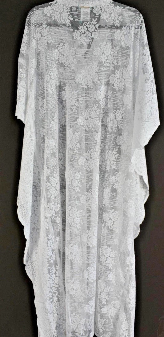 ANTICA SARTORIA 2024 WHITE LACE LONG MUMU/KAFTAN/DRESS NWT OS