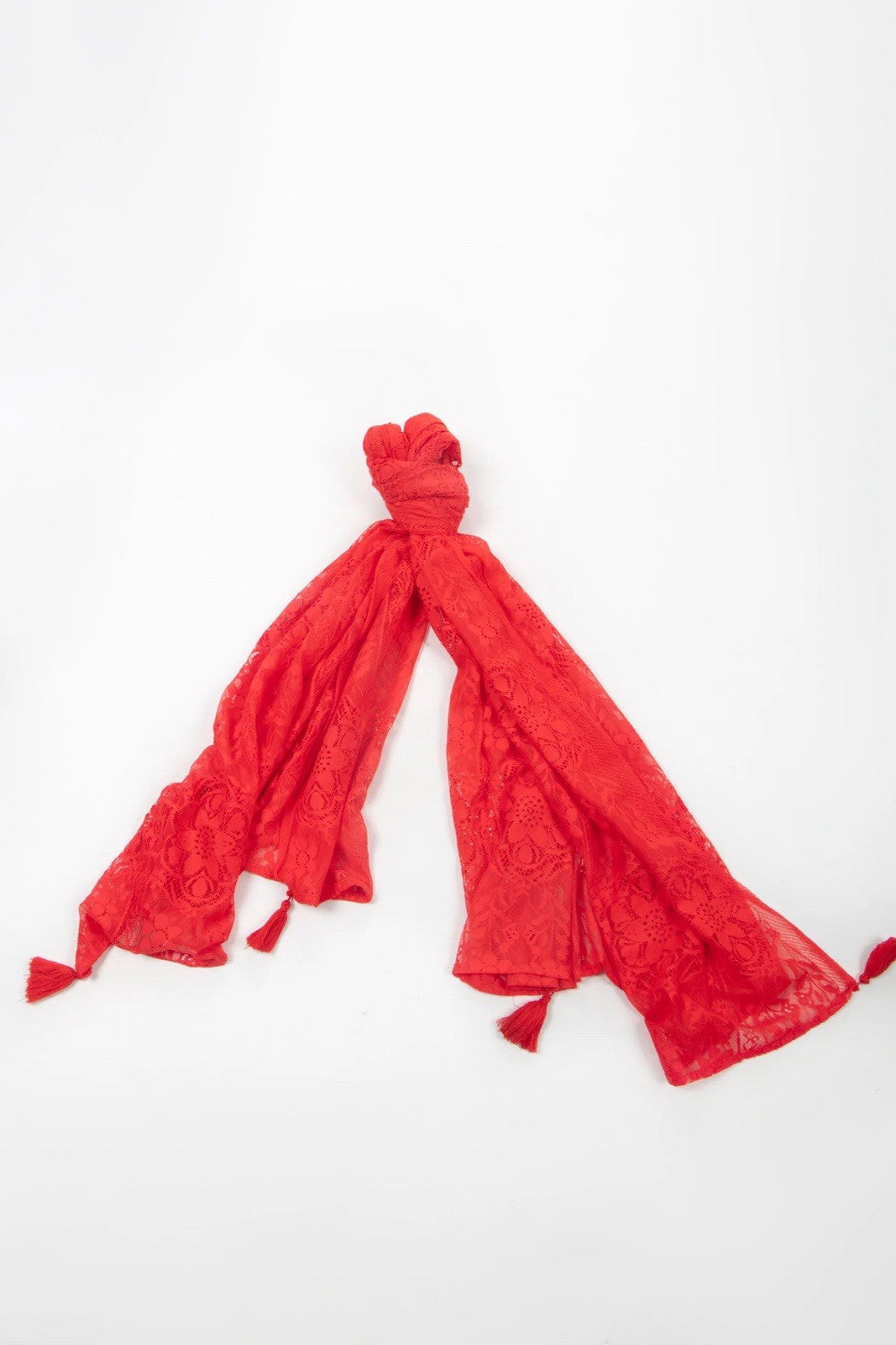 Antica Sartoria 2025 Gorgeous Lace Scarf  Sarong Red NWT