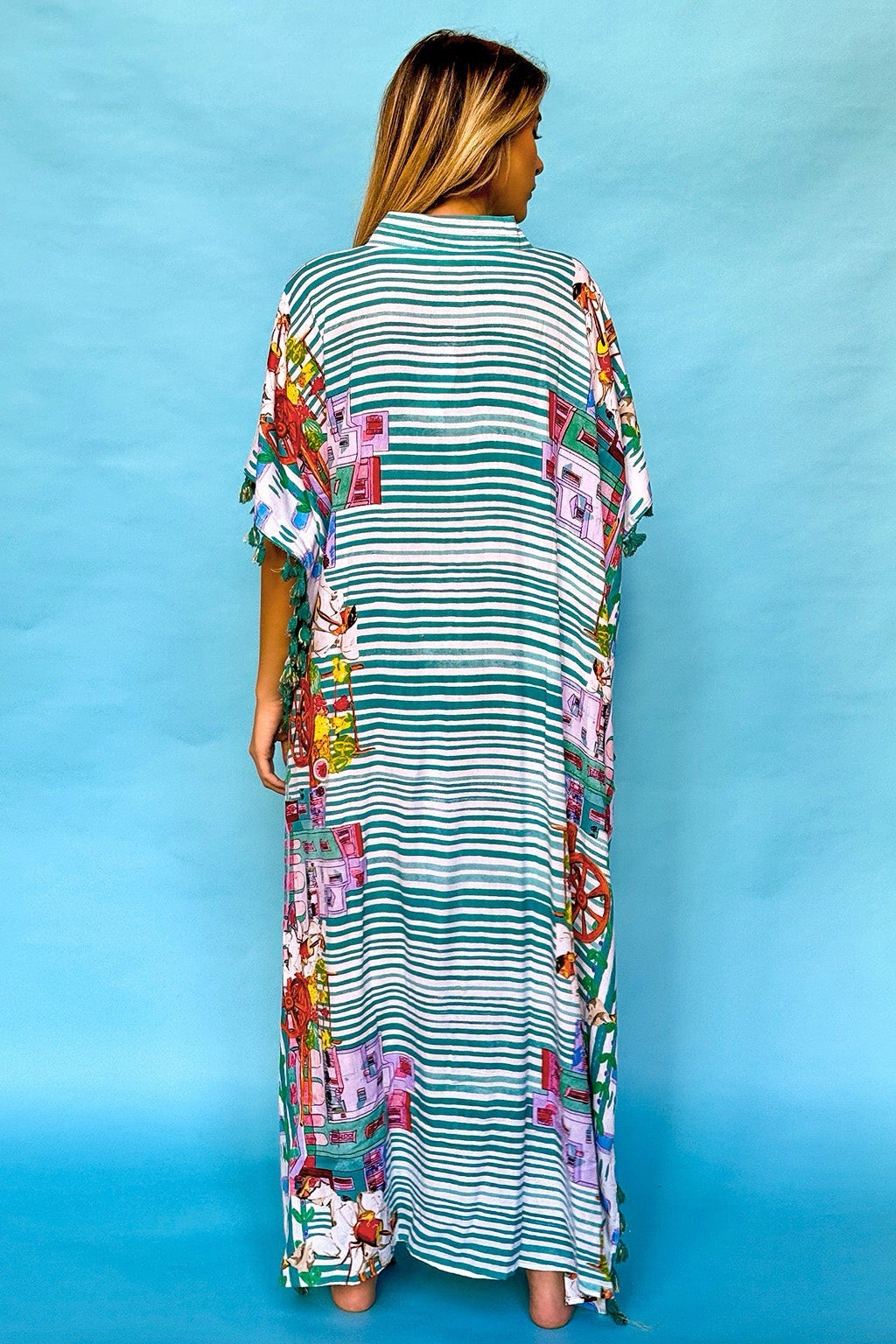 ANTICA SARTORIA 2024 CITY OF NAPLES LONG KAFTAN / DRESS / MUMU NWT  O/S To XXL